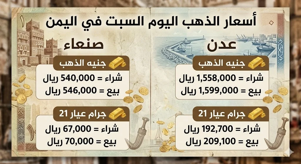 تحديث اقتصادي: استقرار نسبي في أسعار الذهب بصنعاء وفجوة سعرية مستمرة مع عدن