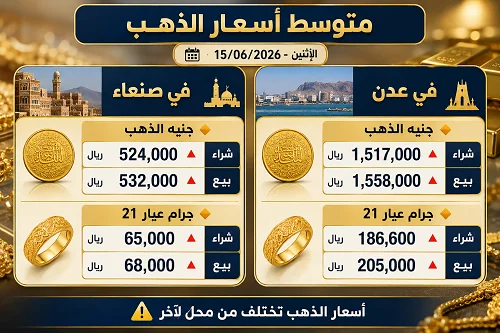 المعدن الأصفر يشعل فارق الأسعار.. كم سجل الذهب اليوم في صنعاء وعدن؟