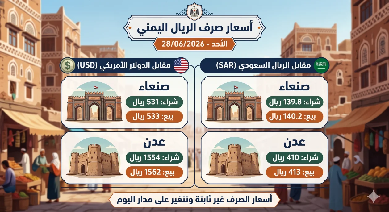 نشرة أسعار الصرف | استمرار التباين النقدي في الأسواق اليمنية