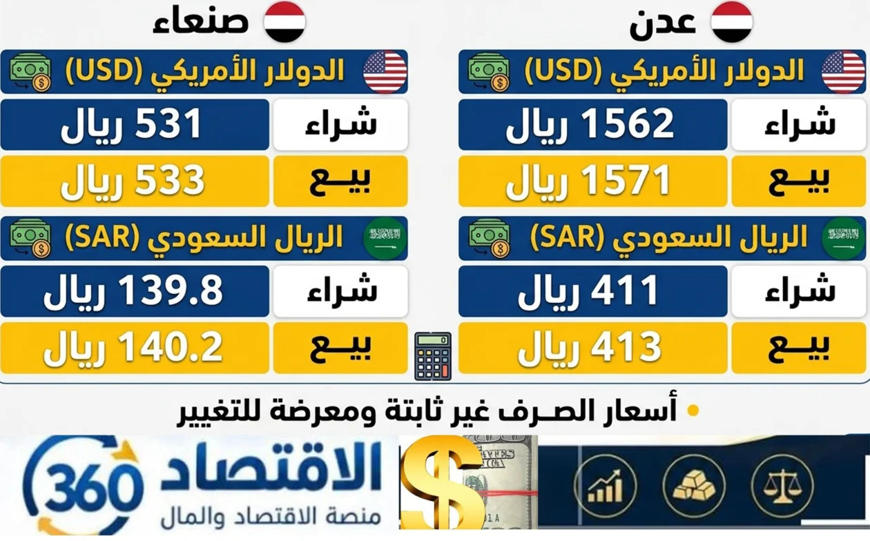الريال اليمني يحافظ على استقراره في صنعاء.. وفارق كبير في أسعار الصرف بين صنعاء وعدن