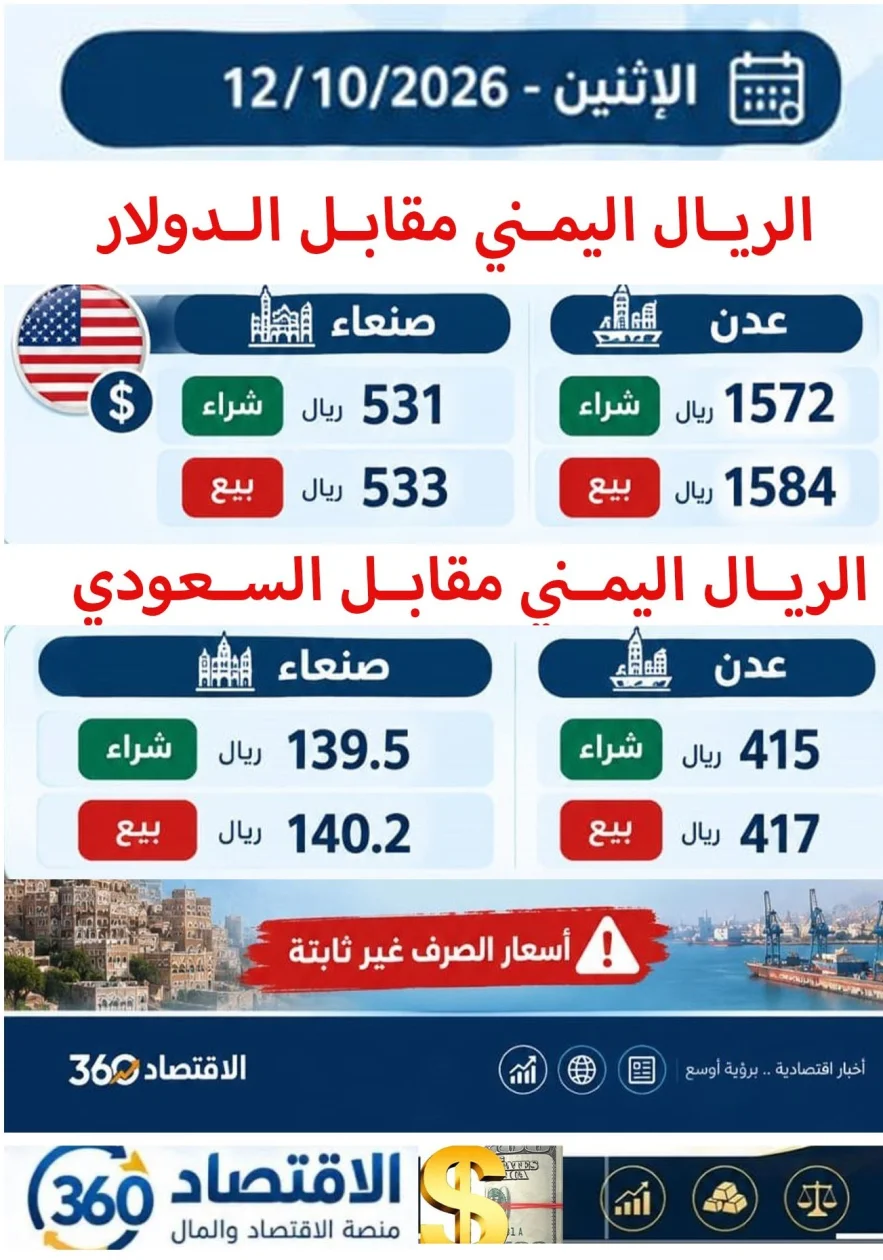 خارطة تباين العملات: تذبذبات سعر الصرف تفاقم التصدعات النقدية بين صنعاء وعدن